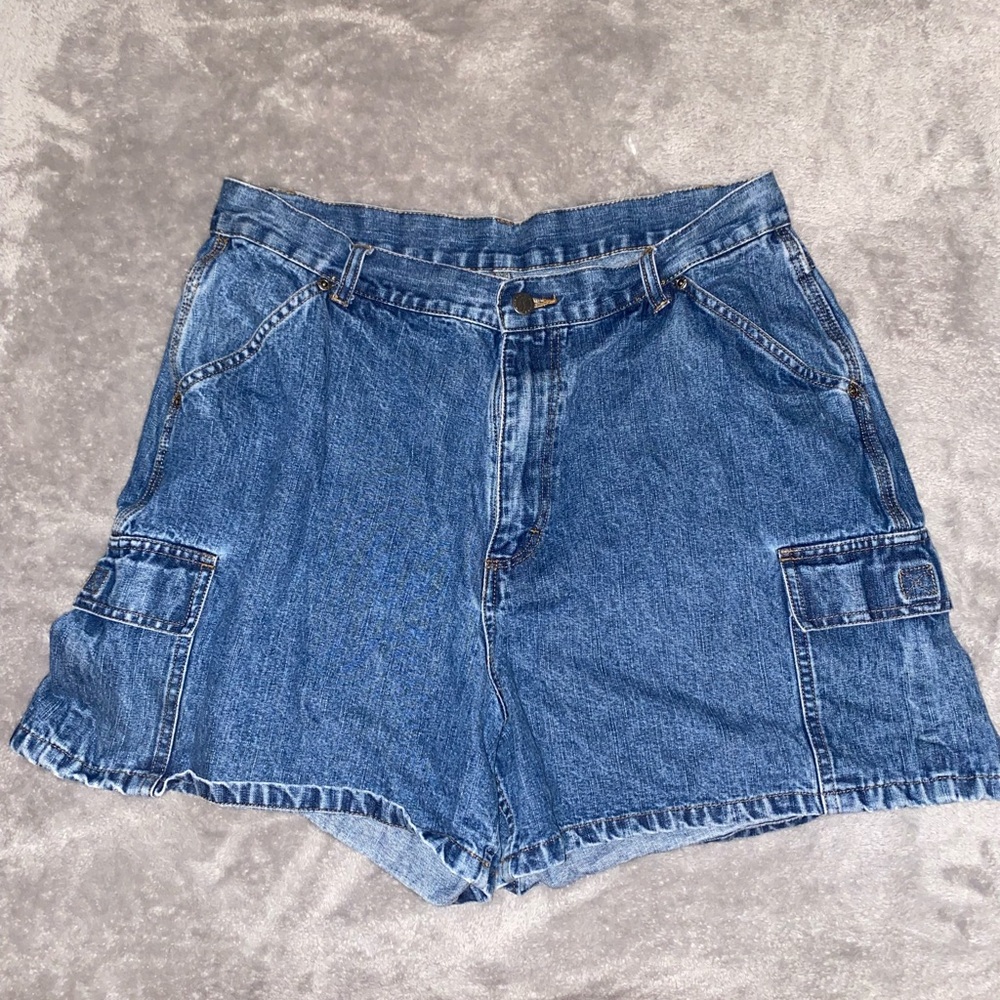 Riders High Rise Denim Cargo Short